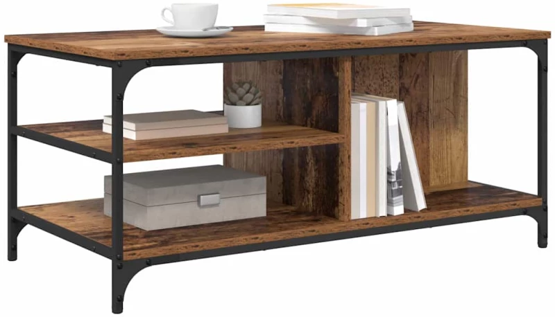 vidaXL Τραπεζάκι σαλονιού Παλιό Ξύλο 100 x 50 x 45 cm