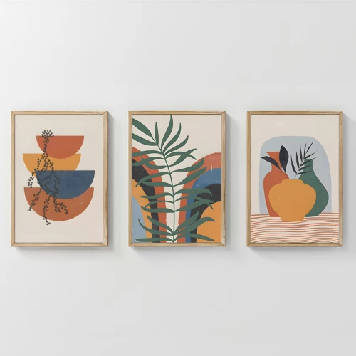 Πίνακας Alenza pakoworld τρίπτυχος με ψηφιακή εκτύπωση και πλαίσιο 33x1.5x48εκ