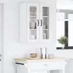 vidaXL Κρεμαστό ντουλάπι κουζίνας με ράφι Λευκό 60 x 31 x 80 εκ.