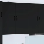 vidaXL Κρεμαστό ντουλάπι κουζίνας με ράφι Μαύρο 50 x 31 x 100 εκ.