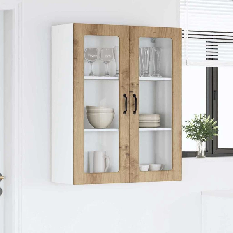 vidaXL Κρεμαστό ντουλάπι κουζίνας Artisan Oak 80 x 31 x 100 εκ.