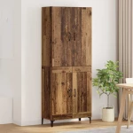 vidaXL Highboard Παλιό Ξύλο 69,5 x 34 x 180 εκ. Επεξεργασμένο ξύλο
