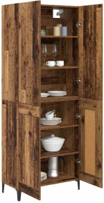 vidaXL Highboard Παλιό Ξύλο 69,5 x 34 x 180 εκ. Επεξεργασμένο ξύλο