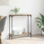 vidaXL Τραπέζι κονσόλας με ράφι Artisan Oak 75 x 22,5 x 75 εκ