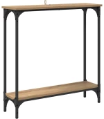 vidaXL Τραπέζι κονσόλας με ράφι Artisan Oak 75 x 22,5 x 75 εκ