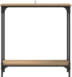 vidaXL Τραπέζι κονσόλας με ράφι Artisan Oak 75 x 22,5 x 75 εκ