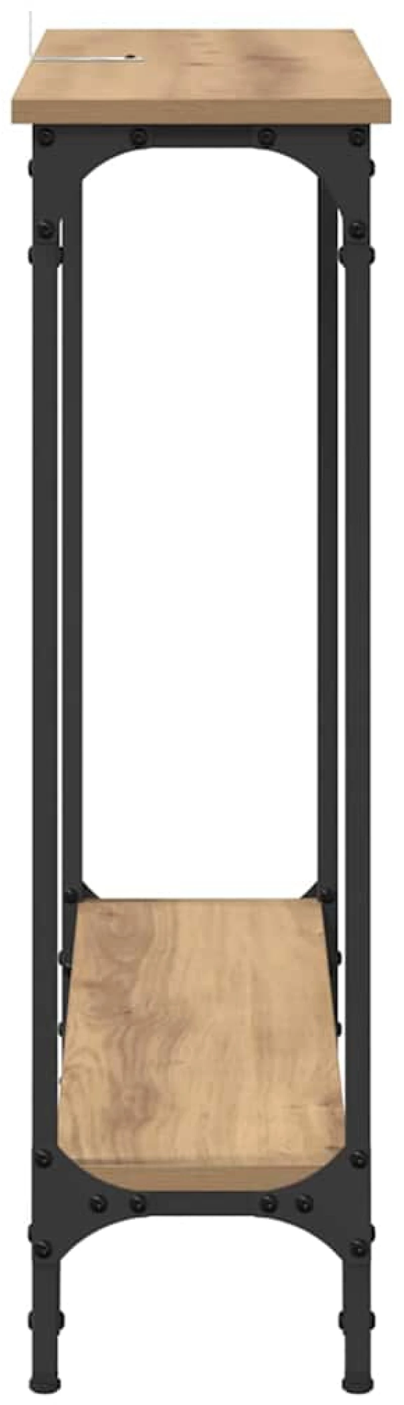 vidaXL Τραπέζι κονσόλας με ράφι Artisan Oak 75 x 22,5 x 75 εκ
