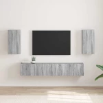 vidaXL Ντουλάπι Τηλεόρασης Τοίχου 2 pcs Γκρίζο Σονομα 30 x 31 x 60 εκ