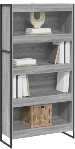 vidaXL Βιβλιοθήκη 2 pcs Γκρίζο Σονομα 80 x 30 x 155 εκ