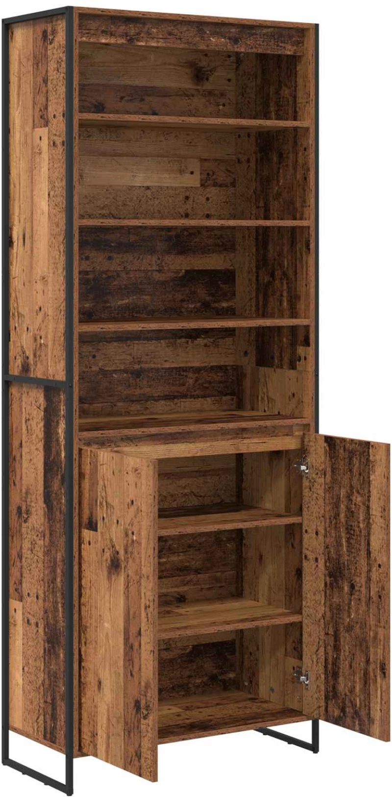 vidaXL Ψηλά Ντουλάπια 2 pcs Παλιό Ξύλο 60 x 36 x 300 εκ.