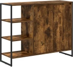 vidaXL Βοηθητικό ντουλάπι Καπνιστό Δρύς 96.5 x 30 x 75 εκ