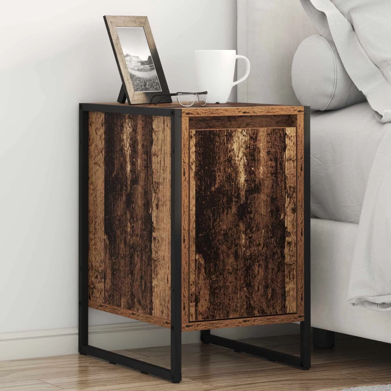 vidaXL Κομοδίνο 2 pcs Παλιό Ξύλο 39,5 x 30 x 50 εκ Επεξεργασμένο ξύλο