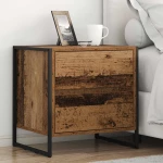 vidaXL Κομοδίνο 2 pcs Παλιό Ξύλο 50 x 39.5 x 50 εκ. Επεξεργασμένο ξύλο