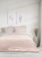 Κουβέρτα Mossy - Light Pink Ροζ Υπέρδιπλη 220x240