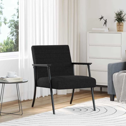 vidaXL Πολυθρόνα Μαύρο 59 x 75 x 78 εκ ύφασμα
