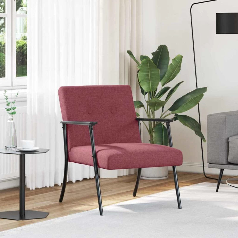 vidaXL Πολυθρόνα Κόκκινο 59 x 75 x 78 εκ ύφασμα