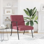 vidaXL Πολυθρόνα Κόκκινο 59 x 75 x 78 εκ ύφασμα