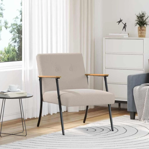 vidaXL Πολυθρόνα Ανοιχτό γκρι 59 x 75 x 78 εκ