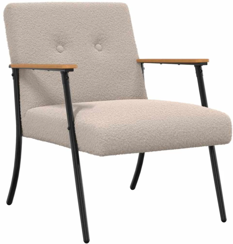 vidaXL Πολυθρόνα Ανοιχτό γκρι 59 x 75 x 78 εκ