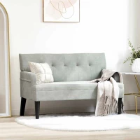 vidaXL Καναπές Chesterfield Ανοιχτό γκρι 112 x 65.5 x 75 εκ. Βελούδο