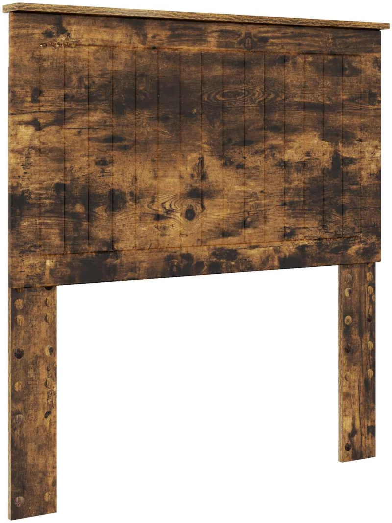 vidaXL Σκελετός Κρεβατιού Καπνιστό Δρύς 90 x 190 cm Επεξεργασμένο ξύλο