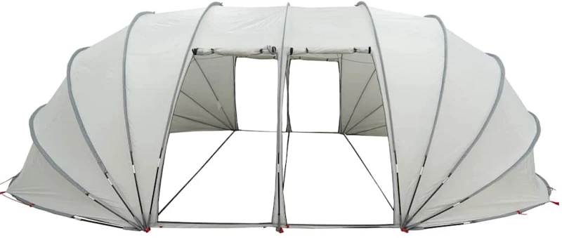 vidaXL Σκηνή πισίνας τύπου θόλου Γκρι 538 x 440 x 204 εκ.