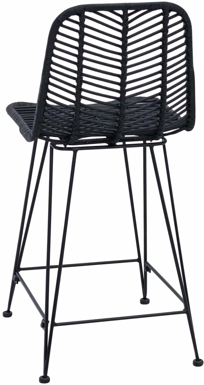 vidaXL Καρέκλα Μπαρ 2 pcs Μαύρο 44,5 x 54,5 x 97,5 εκ.