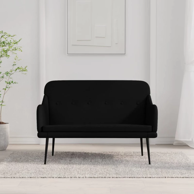 vidaXL Πάγκος Μαύρος 110x76x80 εκ. Υφασμάτινος