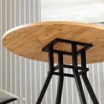 520994 ΤΡΑΠΕΖΙ ROMA MEGAPAP ΧΡΩΜΑ PINE OAK Ø80X75ΕΚ.