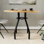 520994 ΤΡΑΠΕΖΙ ROMA MEGAPAP ΧΡΩΜΑ PINE OAK Ø80X75ΕΚ.