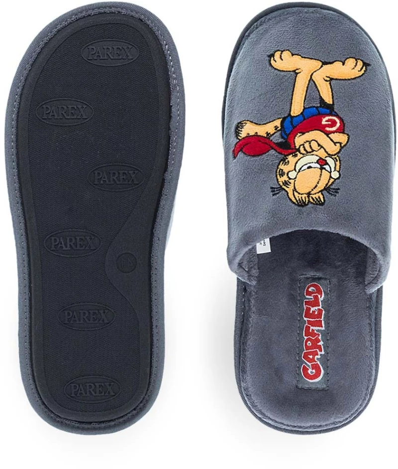 PAREX Ανδρικές Παντόφλες Σπιτιού Garfield 10132082.GR Γκρί 133752
