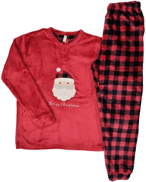 Γυναικείες Χριστουγεννιάτικες Πυτζάμες Fleece Lovelx Κόκκινο 5422