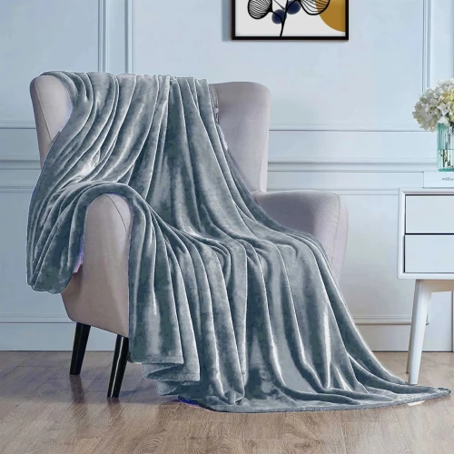 150x200cm Μονή Κουβέρτα Micro Flannel - Γκρί