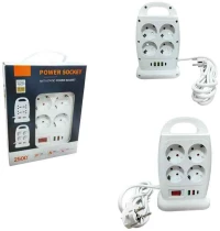 Πολύπριζο Ασφαλείας Μπρος Πίσω με 8 Θύρες και USB