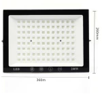 Στεγανός Προβολέας Ισχύος 200W 220V IP66 RZ-1280 σε Μαύρο χρώμα