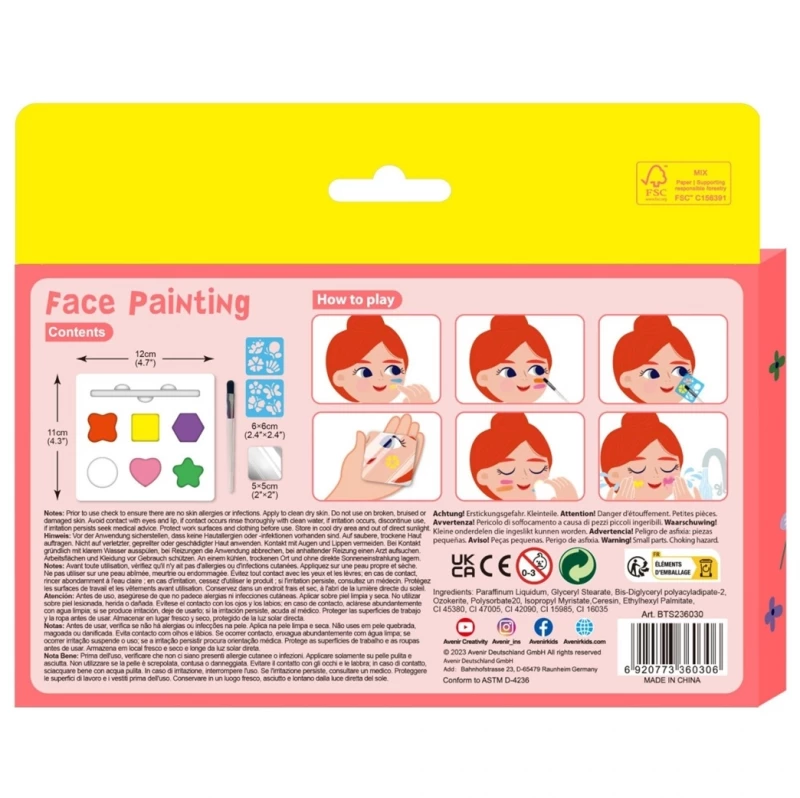 Avenir - 6 Face Painting Butterfly