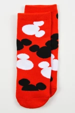 Αντιολισθητικές κάλτσες αγόρι "Mickey Mouse μοτίβα" κόκκινο