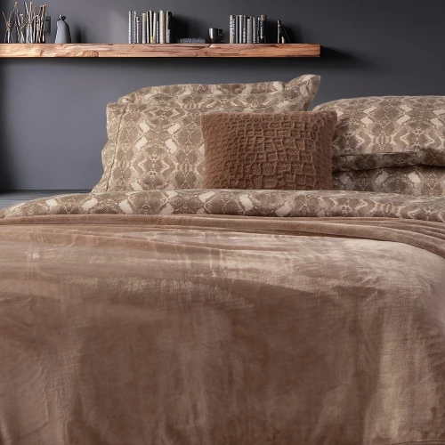Κουβέρτα Velosso 24 Mocca Nef-Nef Homeware Υπέρδιπλo 230x240cm Πολυέστερ