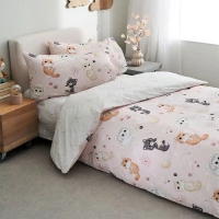 Σεντόνια Παιδικά Kitty (Σετ 3τμχ) Pink Vesta Home Μονό 170x260cm 100% Βαμβάκι