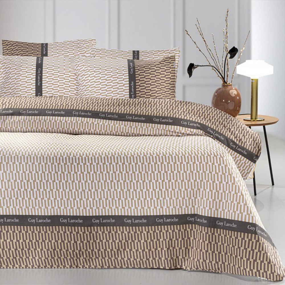 Παπλωματοθήκη Status (Σετ 2τμχ) Beige Guy Laroche Μονό 165x225cm 100% Βαμβάκι