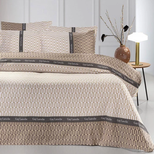 Παπλωματοθήκη Status (Σετ 2τμχ) Beige Guy Laroche Μονό 165x225cm 100% Βαμβάκι