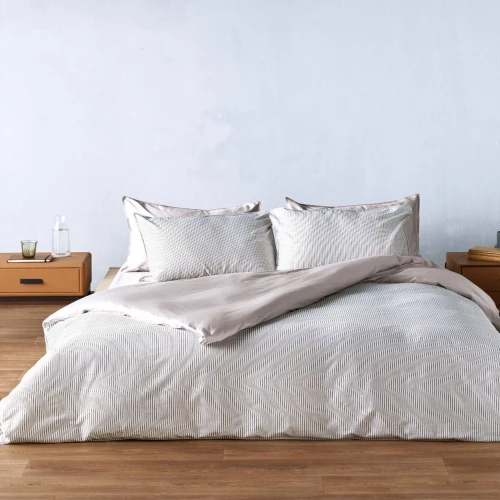 Σεντόνια Dimitri 12 (Σετ 4τμχ) Ecru-Beige Kentia Υπέρδιπλo 240x270cm 100% Βαμβακοσατέν