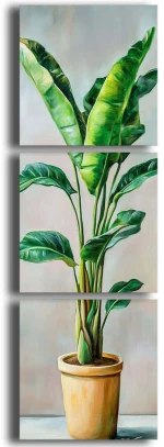 Πίνακας Καμβάς (Σετ 3Τμχ) 748MYL1102 45x45cm Multi Wallity Τετράγωνοι Ξύλο, Καμβάς