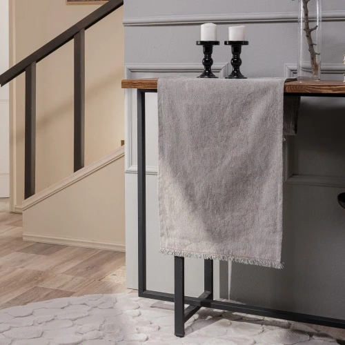 Τραβέρσα Basic 07 Greige Teoran 45X180 Βαμβάκι-Πολυέστερ