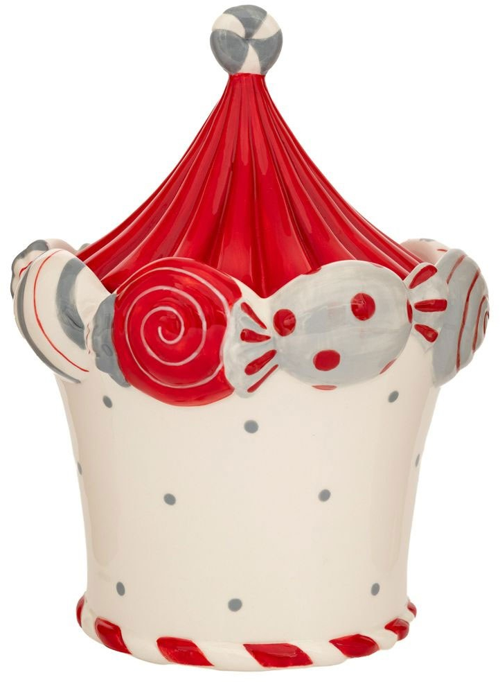 Χριστουγεννιάτικη Μπισκοτιέρα Καραμέλες 90772 18x18x23cm Multi