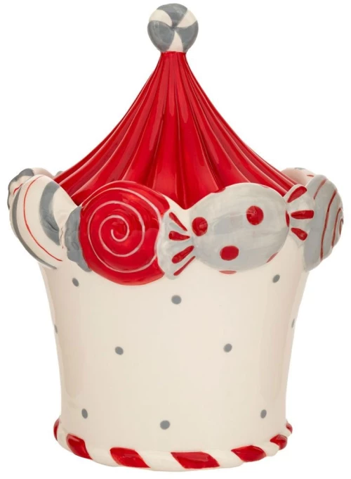 Χριστουγεννιάτικη Μπισκοτιέρα Καραμέλες 90772 18x18x23cm Multi