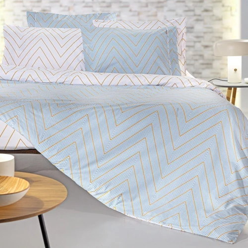 Σεντόνια Canyon Με Λάστιχο (Σετ 4τμχ) Sky Guy Laroche Υπέρδιπλo 170x232cm 100% Βαμβάκι