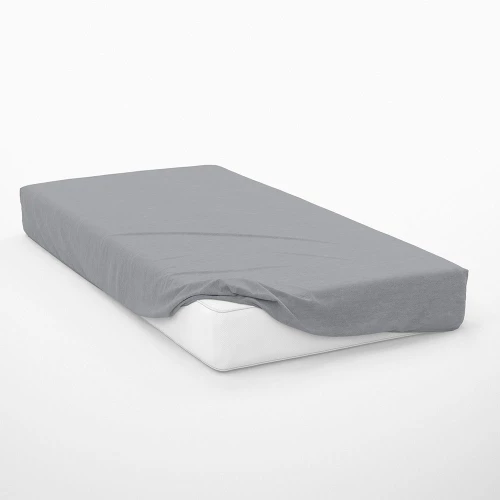 Σεντόνι Exotic Line Με Λάστιχο Grey DimCol Ημίδιπλο 120x230cm 100% Βαμβάκι