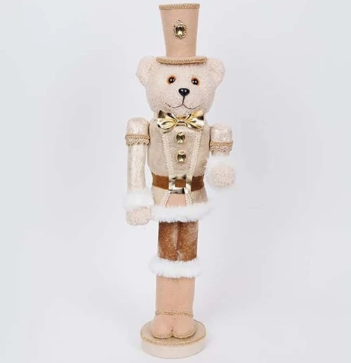 Χριστουγεννιάτικη Διακοσμητική Φιγούρα Αρκούδος 600-46718 53cm Champagne