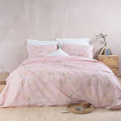 Πάπλωμα Benetita (Σετ 3τμχ) Pink Ρυθμός Υπέρδιπλo 220x240cm Βαμβάκι-Πολυέστερ